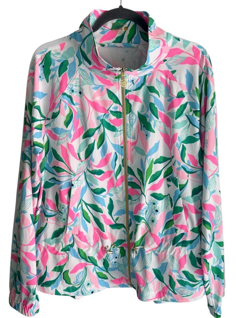 Lilly Pulitzer Luxletic Islanna Jacket Holding Court Tropical Full Zip
